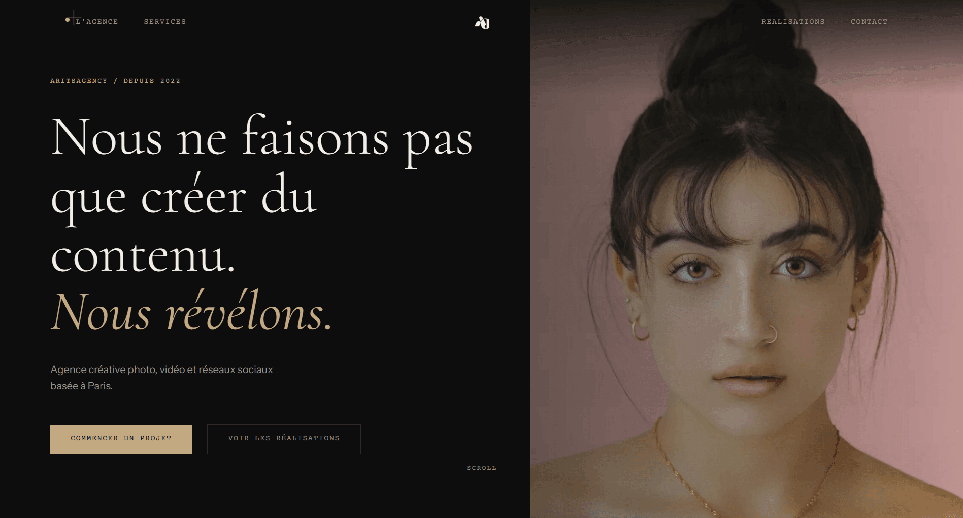 Apercu du site Arits Agency