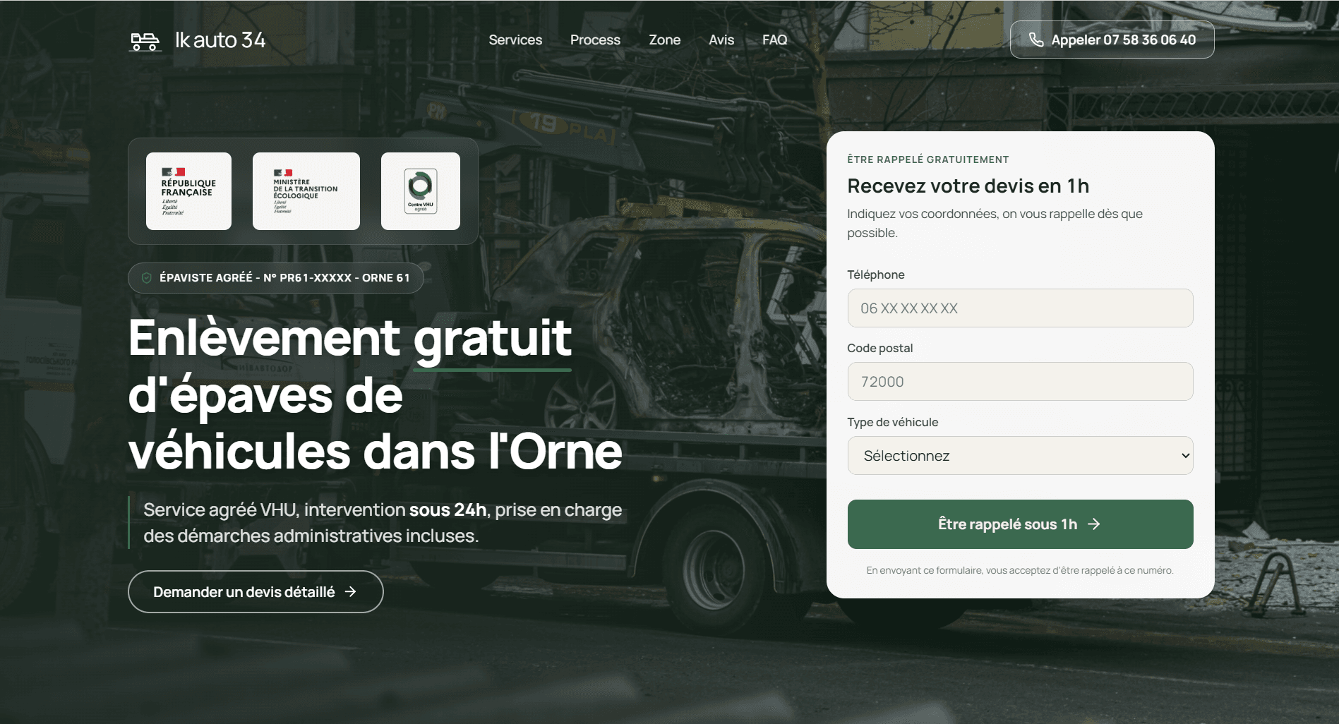 Apercu du site LK34 Auto